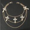 Punk Pants Chain Hip Hop Cross Charm Layered Jeans Chains Wallet Rock For Women Men Halloween Jewelry Clothing Accessories
