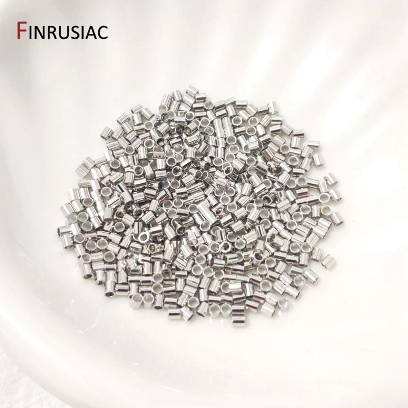 

Trendy 2mm/2.5mm 18K Gold Plated Brass Ball Crimp Beads Stopper End Beads For DIY Jewelry Making Supplies Wholesale 2mm-200 pcs