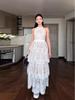 Elegant Sleeveless White Lace Lantern Dress for Women - 2026 Spring Collection