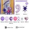 32pcs Purple Explosion Star Love Balloon 40 Inch Number 1-9 Birthday Balloon Set Children's Birthday Party Photography Props