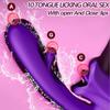 G-spot Vibrator Tongue Rose Erotica Dildo Vibrator Clitoral Stimulator with 10 Licks 10 Vibration Patterns Tapping Clitoral Stimulator Anal Sex Toys
