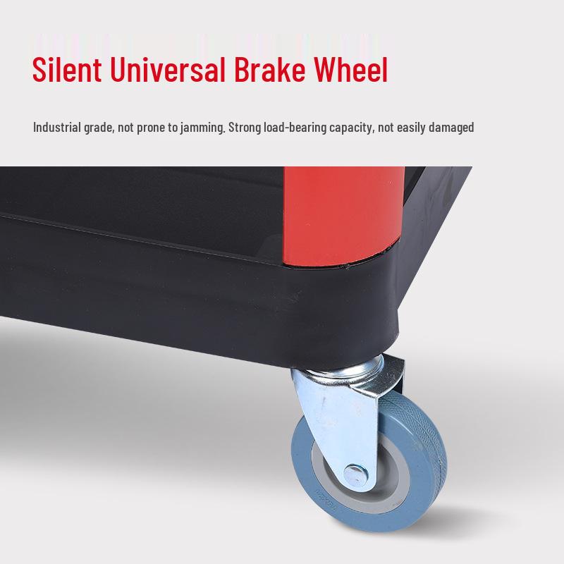 Three-Layer Multi-Functional Hand Push Cart for Auto Detailing and Car Wash Storage.