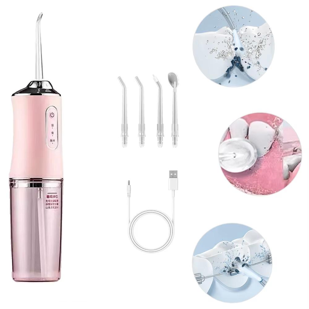 1 PCS Portable Water Floss USB Rechargeable Oral Irrigator 220ML Electric Tooth Cleaning Device 3 Modes Waterproof Irrigator