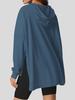 2024 Women's Hooded Waffle Knit Pullover Sweatshirt with Pocket, Long Sleeve, Autumn/Winter