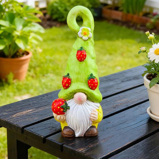 Small Ceramic Garden Statue Cute Girls Boys/Gnome/Pumpkin Fairies Sculptures for Outdoor Garden Yard Patio Lawn Decor