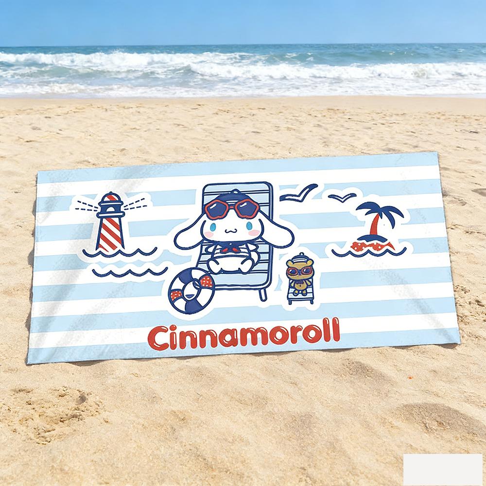 Absorbent Towel, Soft Bath Towel, Household Bath Towel, Cinnamoroll (Big Ear Dog) Sanrio Quick-Dry Beach Towel