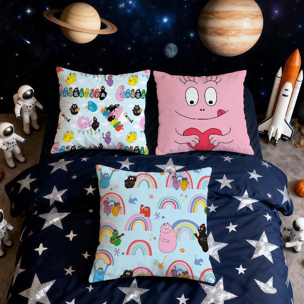 Cute B-Barbapapa Cartoon cushion cover Home Office Convenient Nordic Simplicity Hit With Zipper Cushion Cover