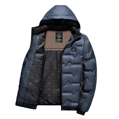 Autumn and Winter Graphene Solid Color Middle-aged and Elderly Cotton Jacket Men's Casual Dad Outfit Hooded Cotton Jacket Men