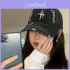 Vintage Denim Baseball Cap For Women Men With Star Water Dazzle Embellishments And Curved Brim For Casual Style