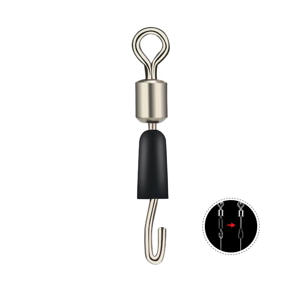 Fishing Swivels Fast Link Fast Connector Fishing Hook Bearing Swivel Solid Rings Rolling