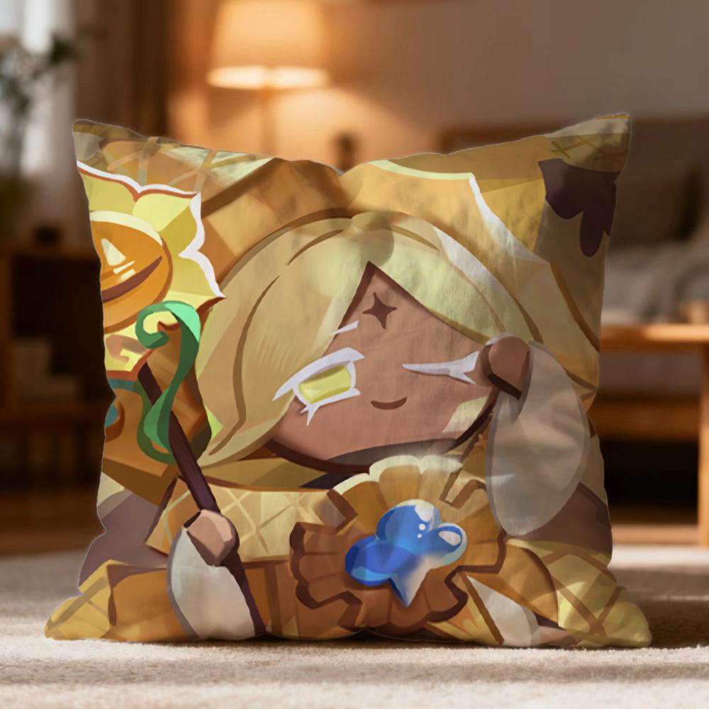 Popular C-Ccookie Run Kingdom Cushion Cover Soft Washable Pillow Case Multi-Scene For Couch Bed Travel Office Use