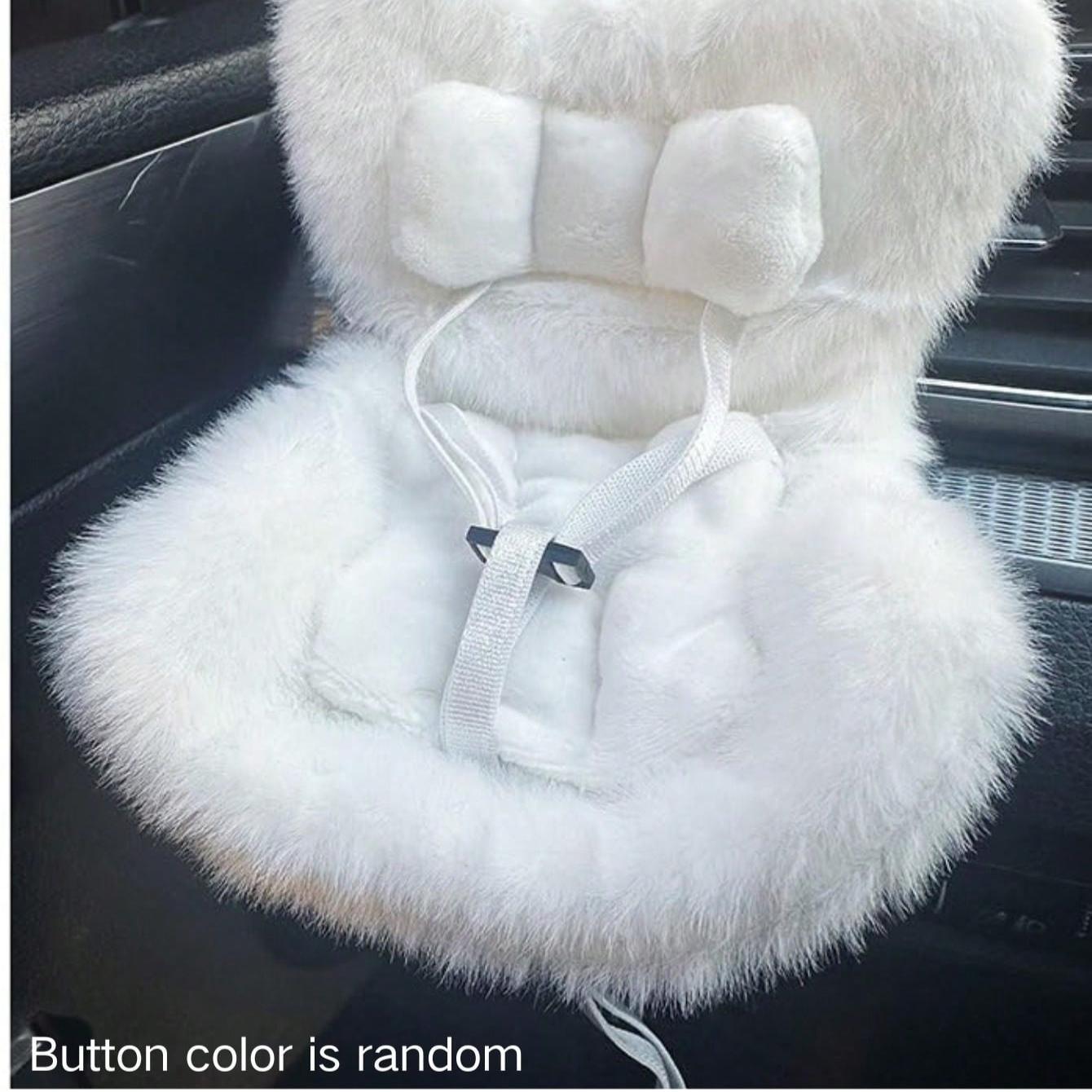 

Автокресло для кукол с мягкой пушистой подушкой, креплением на воздуховод и настольной подставкой, милое и функциональное украшение для автомобиля и коллекционеров кукол White разноцветный