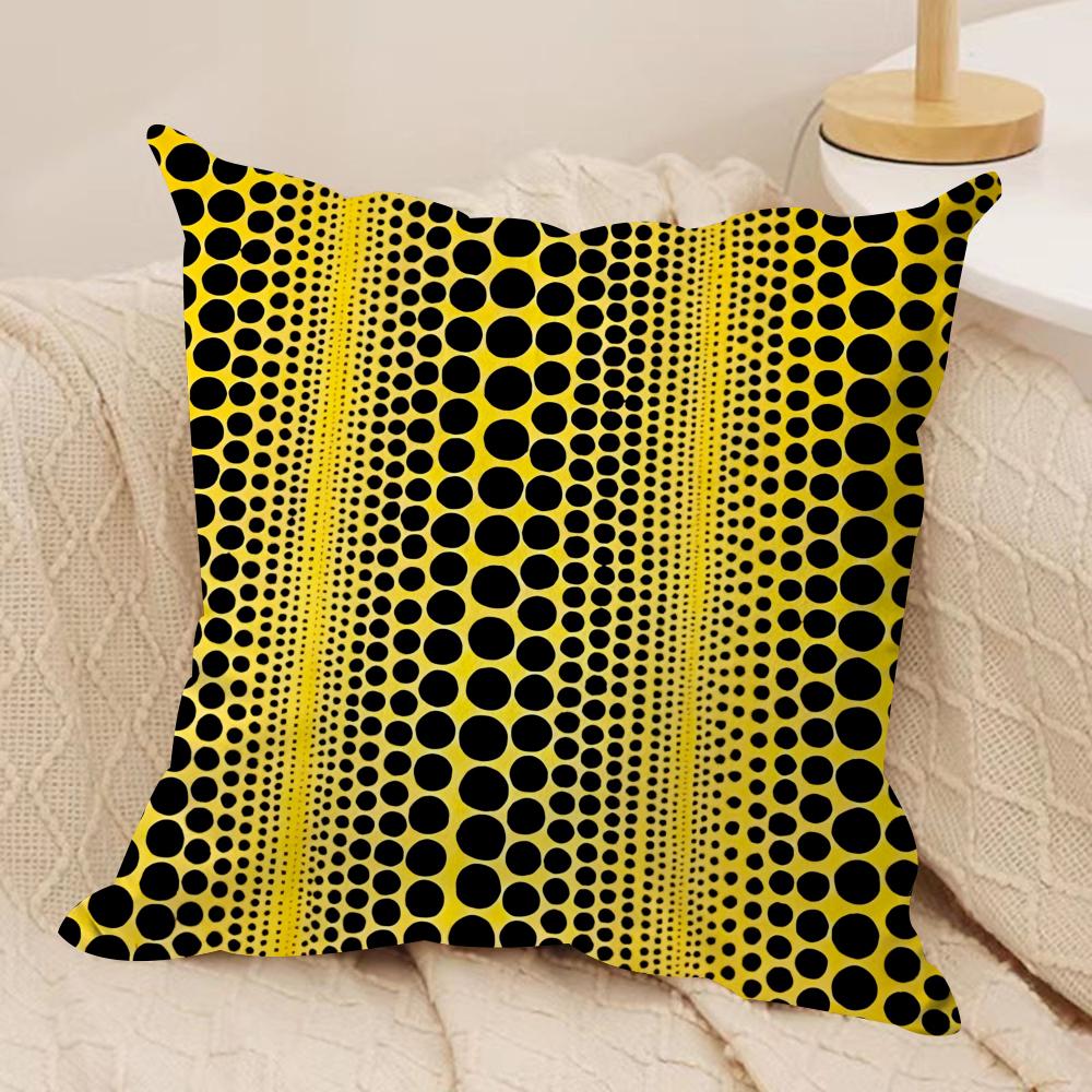 

Y-Yayoi Kusama Art Pumpkin Cushion Cover Soft Plush Double-Sided Printed Sofa Pillow Cushion Cover | Cozy All-Season Decor Gift 30cmx30cm