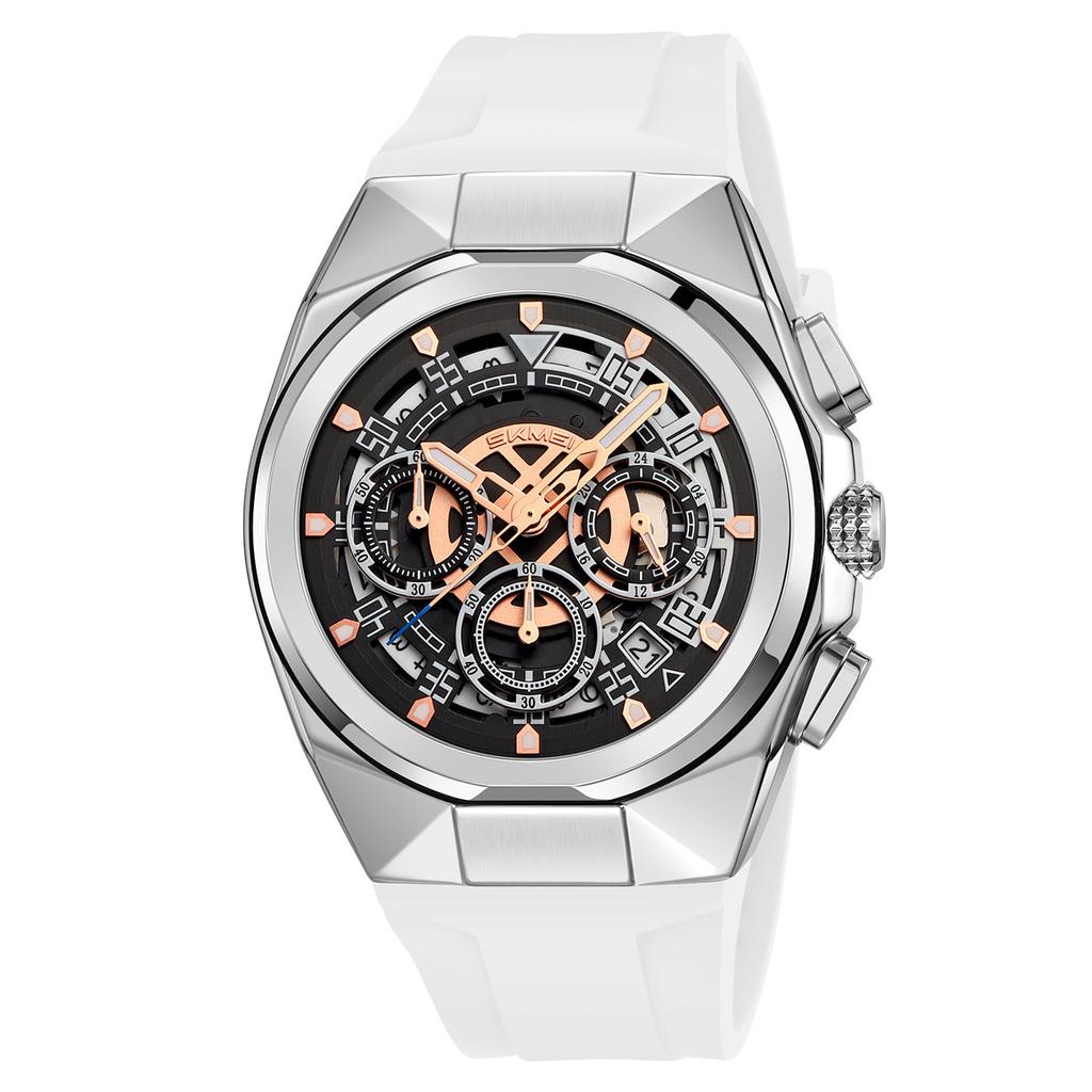 Men's Watch Calendar Chronograph Multifunctional Quartz Watch Hollow Dial Waterproof Luminous Watch Merchant
