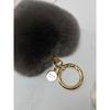 MAIA Rabbit Fur Heart Keychain & Charm - Brown