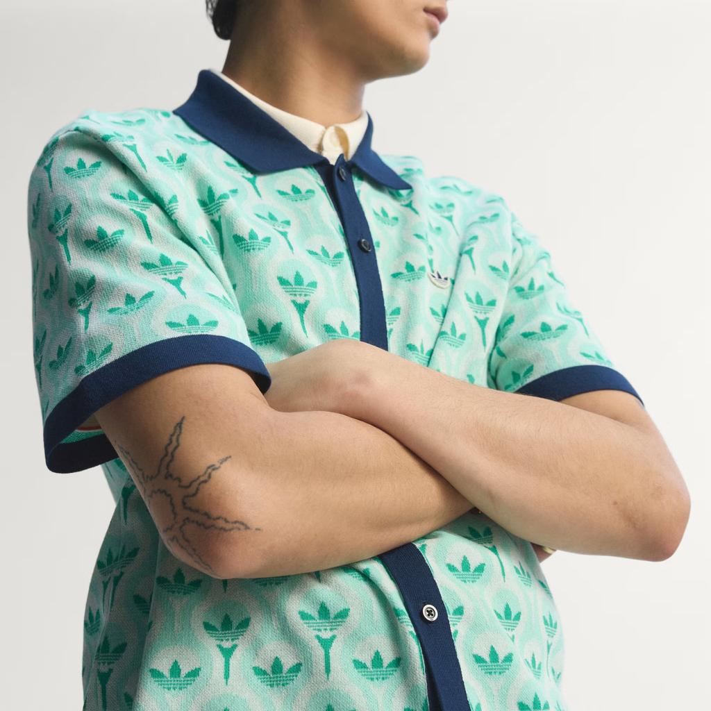 adidas Oryginalna dzianinowa koszulka polo z guzikami do golfa męskie topy KB3790
