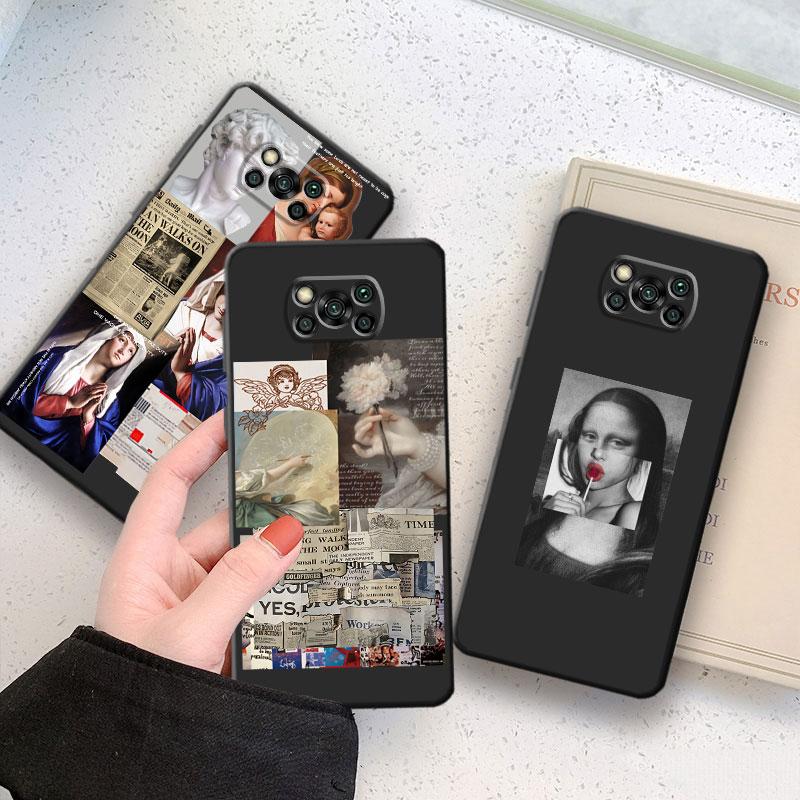 Great Art Aesthetic Mona Lisa Cases for Xiaomi Poco M4 5G F4 F3 GT X3 NFC X3 Pro X4 F1 M3 C40 Bumper Silicone Phone Case Coque