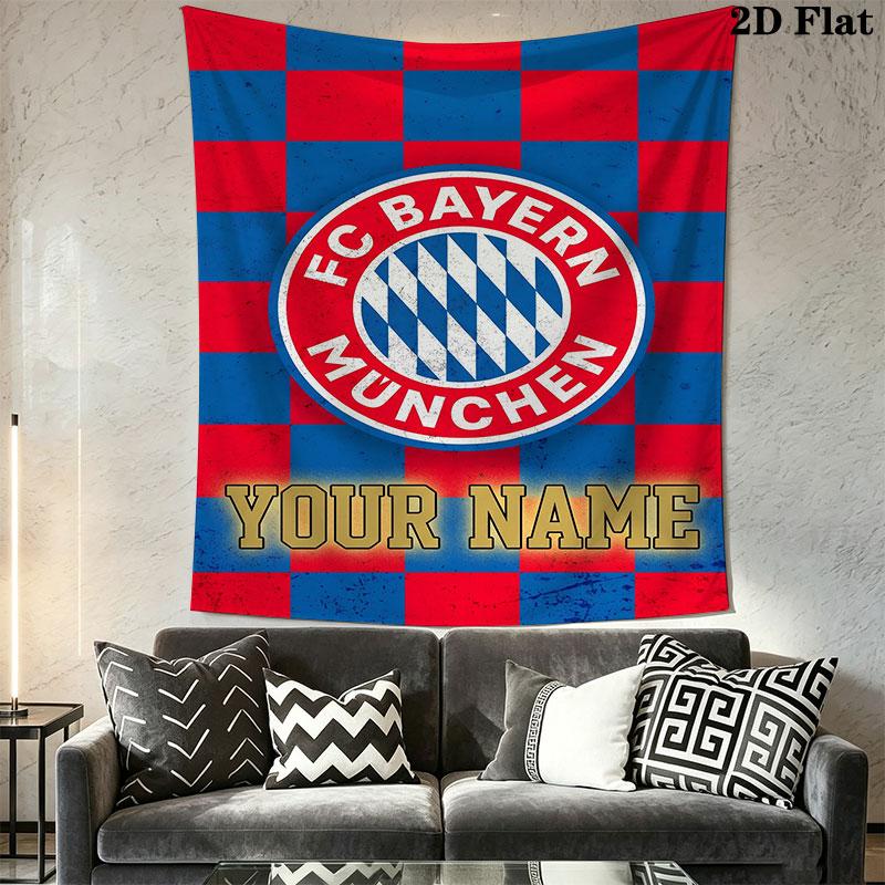 Custom Fc Bayern Munich Wall Hanging Printed Fabric Blanket Decorative Tapestries for Bedroom Living Room Home Decor