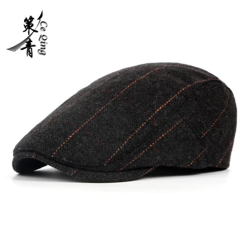 

OOHMY Wool Blend Adjustable Newsboy Hat for Men Women Flat Cap Male Female Youth Boys Girls Irish Cabbie Gatsby Headwear VintagE elastic adjust