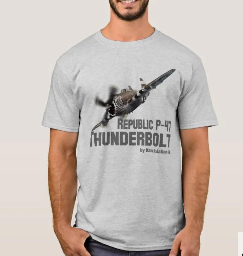 

Republic P47 Thunderbolt Fighter Aircraft TShirt Summer Cotton Short Sleeve ONeck Mens T Shirt New S3XL S