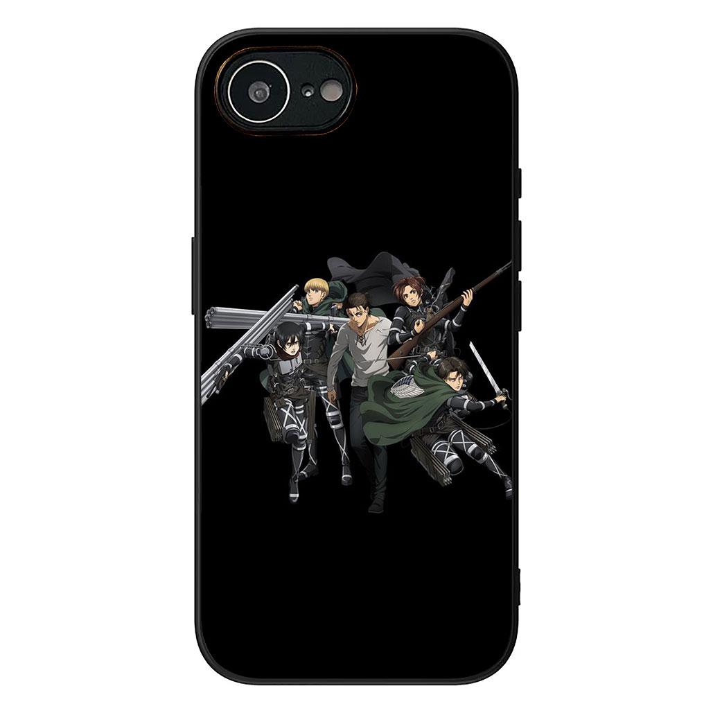 

Levi Eren Jaeger Attack on titan Phone Case for Apple iPhone 16 17 Air 14 15 Pro Max Plus 16+ 16E 14+ ProMax Protective Cover iPhone 16 Pro