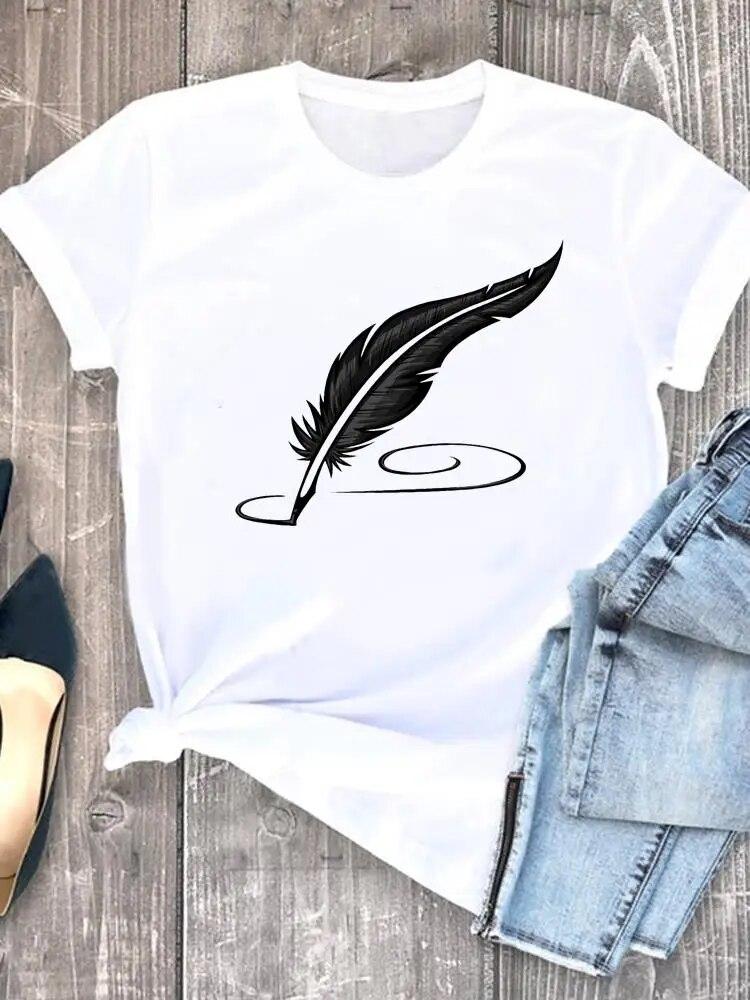 Женская рубашка с акварельным принтом «Любовное сердце» — фото 13