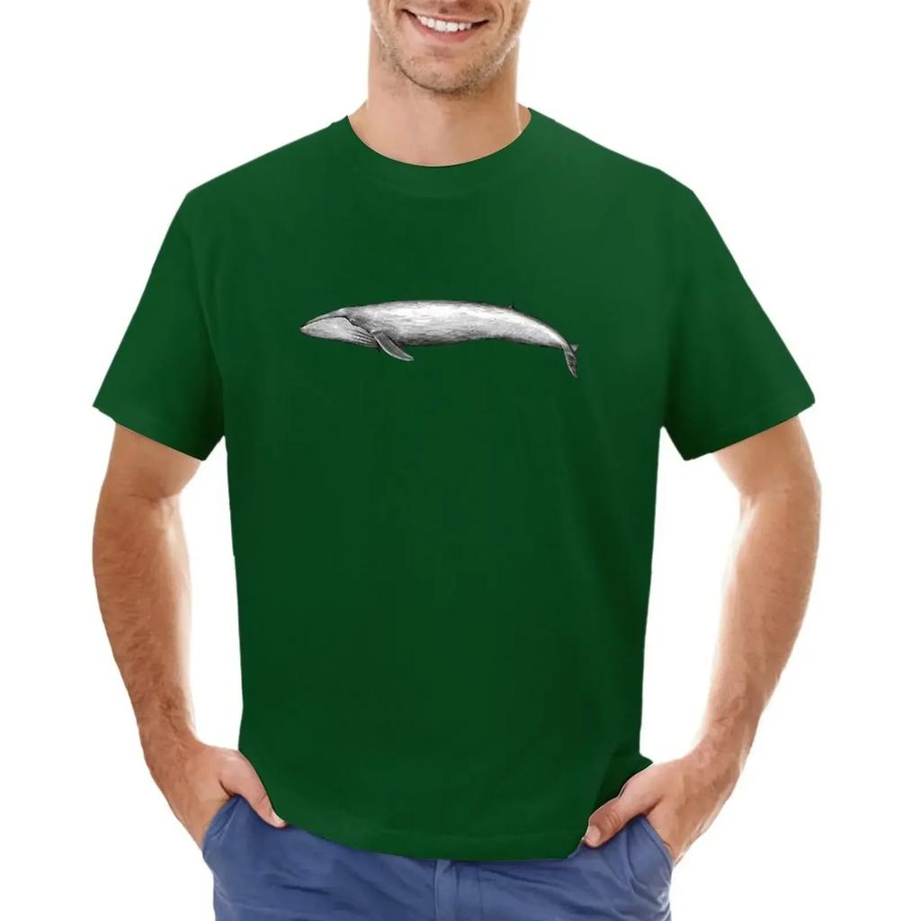 Blue Whale T-shirt Summer Tops Oversizeds Mens Graphic T-shirts Big and Tall