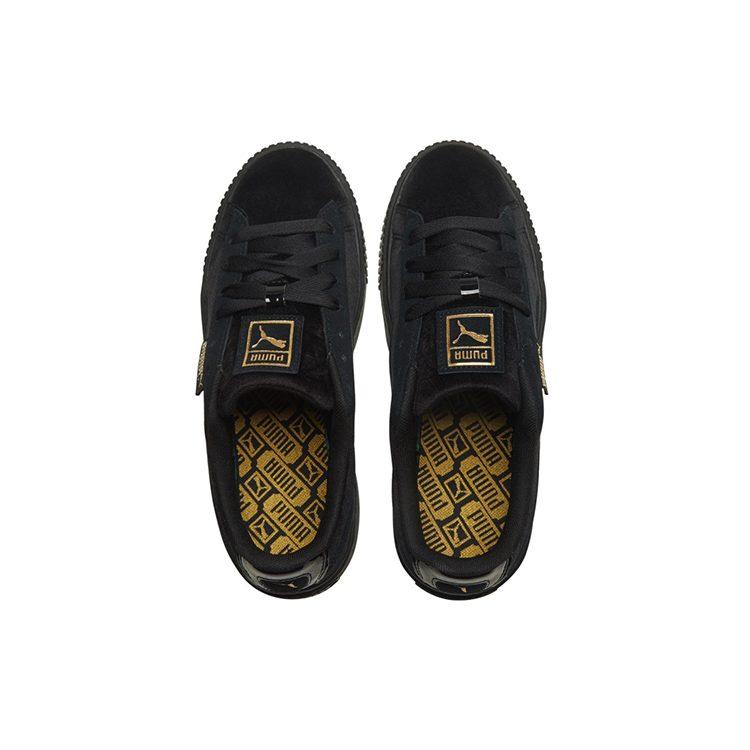 Puma Piattaforma Velluto Nero Oro Donna 373935-01