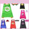 Turtle Superhero Ninja Cape Cloak Eye Mask Kid Halloween Cosplay Costume Party