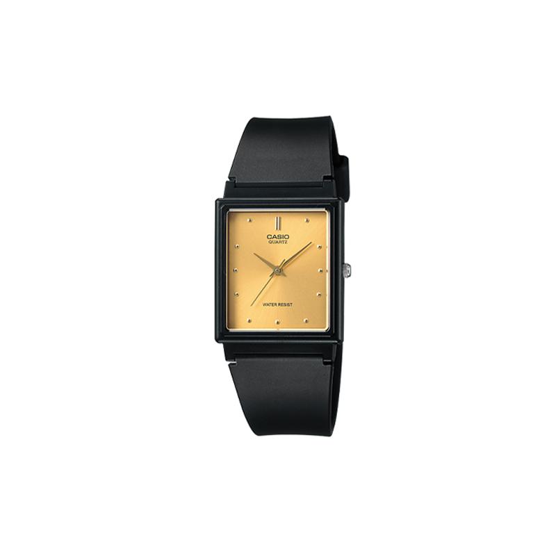 

Casio YOUTH series-square three-hand simple and trendy retro small square watch quartz movement resin strap Japanese and Korean watch men s MQ-38-9A золотий
