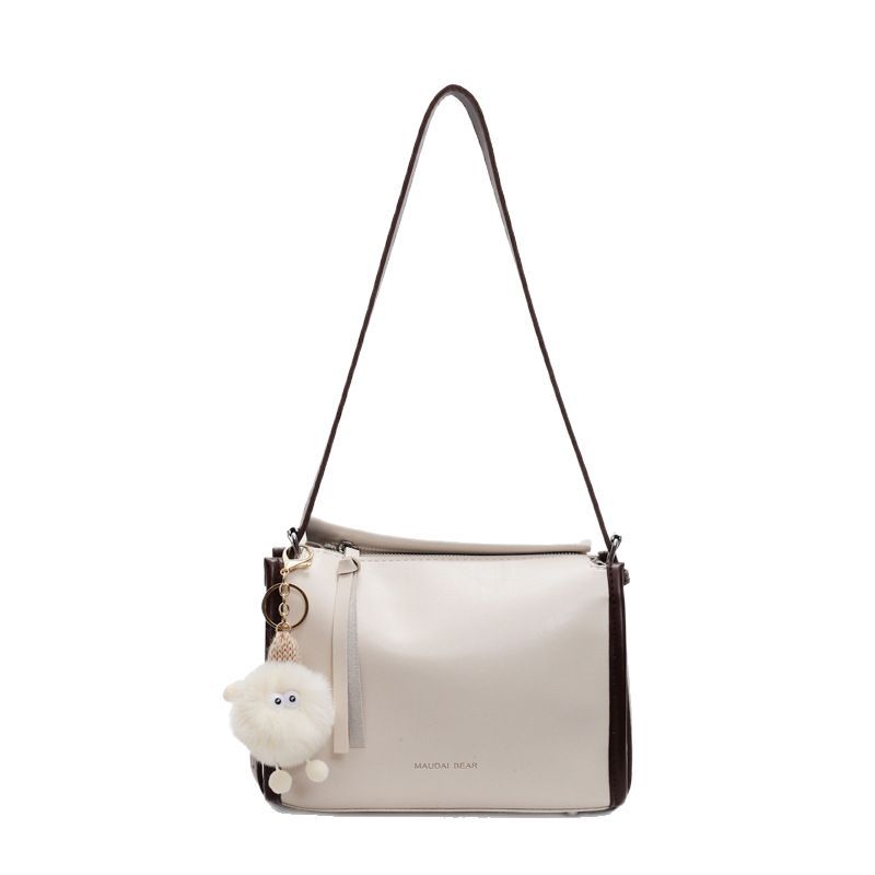 High-end Texture Contrast Color Single Shoulder Armpit Bag Women's 2025 New Fashion Commuter Crossbody Bag Pillow Bag