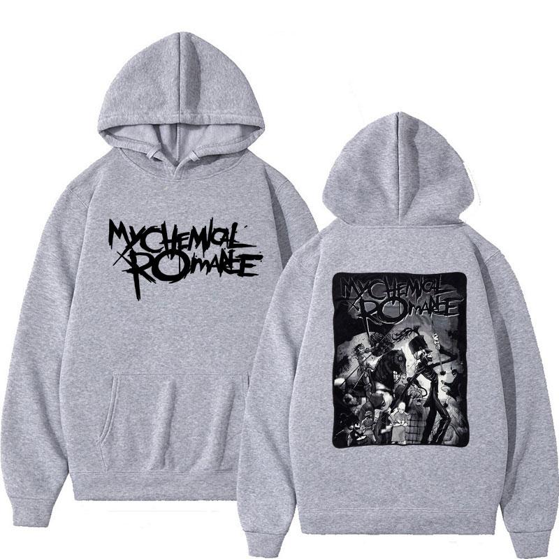 My Chemical Romance Hoodies Men's Black Parade Gothic Retro Emo Rock Harajuku Long Sleeve Fleece Oversized Pullove