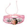 Melanie Martinez Crybaby Braccialetto in Pelle Rosa Cabochon in Vetro Modello Copertina Album Pop Music Braccialetto in Pelle Gioiello Regalo per Fan