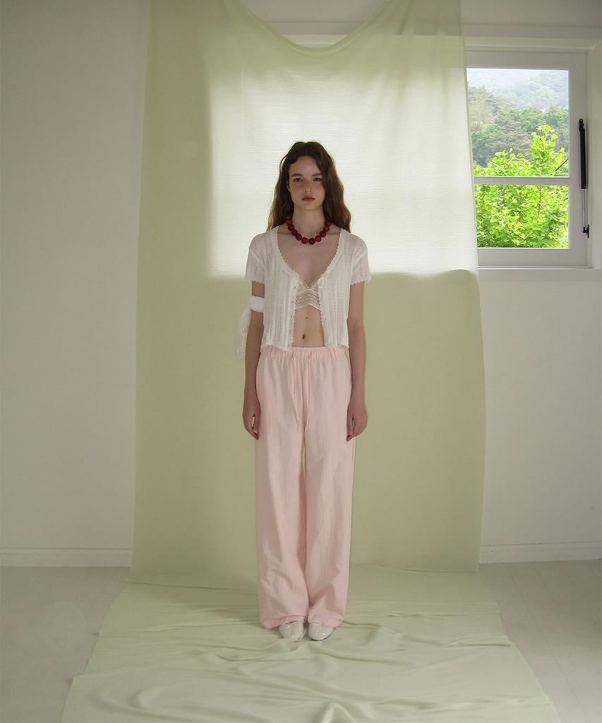 Eopaeleolakaibeu Corti Nylon Wide Pants - Pink
