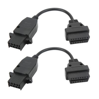 2PCS OBD2 Diagnostic Cable 8Pin To 16Pin Flexible Compact Lightweight Portable Replacement For Trucks