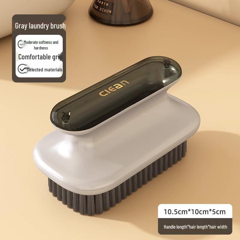 Soft Bristle Shoe Brush - Gentle On Shoes, Multi-Functional Long Handle for Laundry and Cleaning.