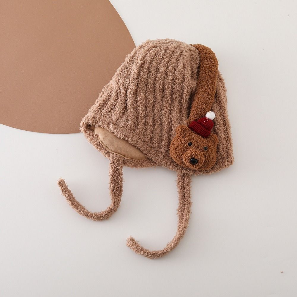 Cartoon Children's Plush Knitted Hat Animal Pattern Kids Ear Protection Hat  Photography Props