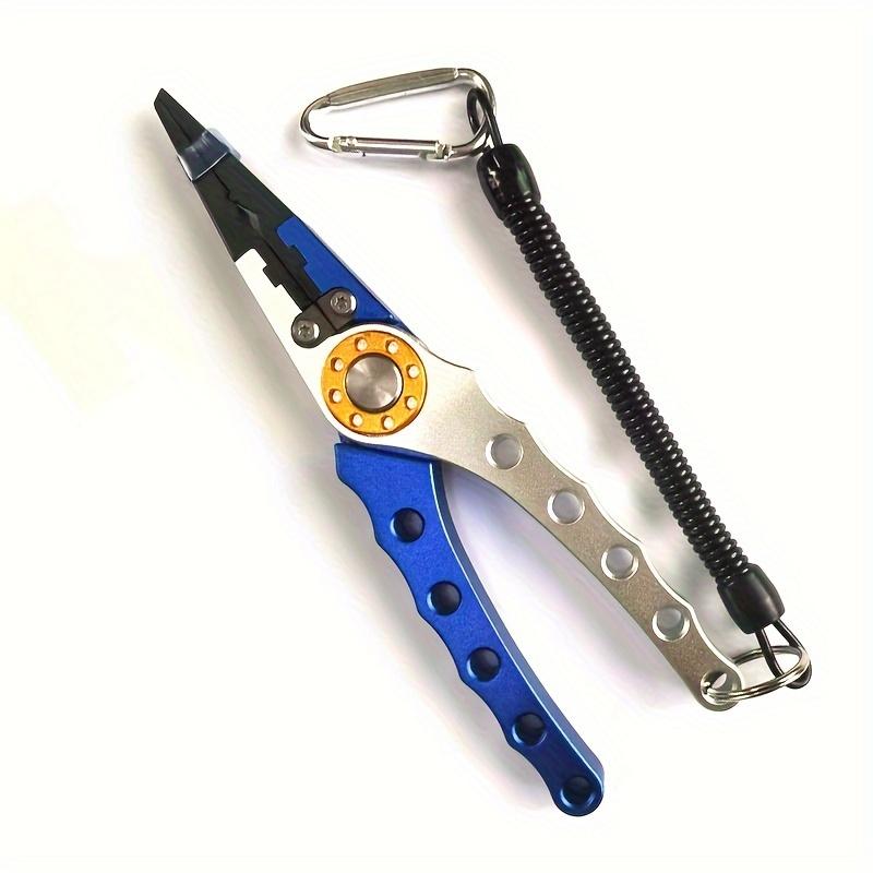 Multifunctional Fishing Pliers Outdoor Enthusiasts with Storage Bag Portable Open Loop Cutter with Lanyard Fishing Tool Self-locking Optional