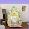 Fashionable Color Blocked Letter Embroidery Star Decoration Student Backpack For School Education