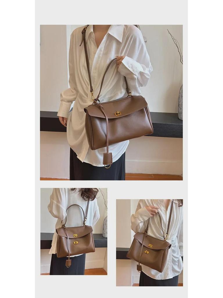 Women's French Soft Tote Bag - Elegant, Large-Capacity Shoulder/Underarm Messenger Bag