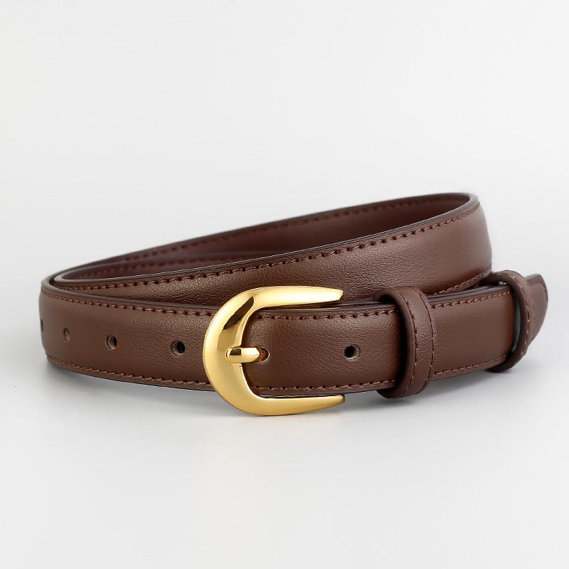 Echter Leder Damen Schlankheitsgürtel für Büro und Freizeit mit Dornschließe