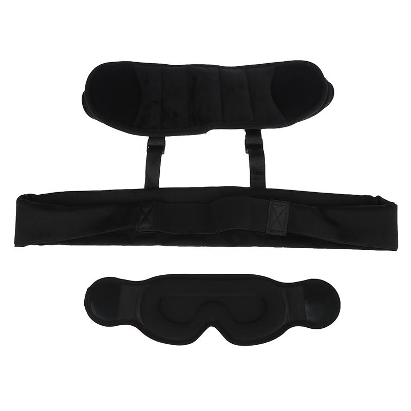 1 Set Flights Travel Pillows Pure Memory Neck Pillow Eye Mask Comfortable Breathable Cover Machine Washable Airplane Travel Kit