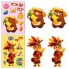 6 Turkey Puzzle Face Changer Stickers Thanksgiving Anime Cartoon Collage Fall Harvest
