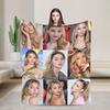 Super Soft Throw Blanket Travel Office Madelyn Cline Beautiful Actress Poster Blanket Flannel For Outdoor Trend Sofa Bed Cover
