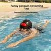 Enlarged Swimming Cap Waterproof Silicone Swimming Cap Penguin Swimming Cap  Women Swim