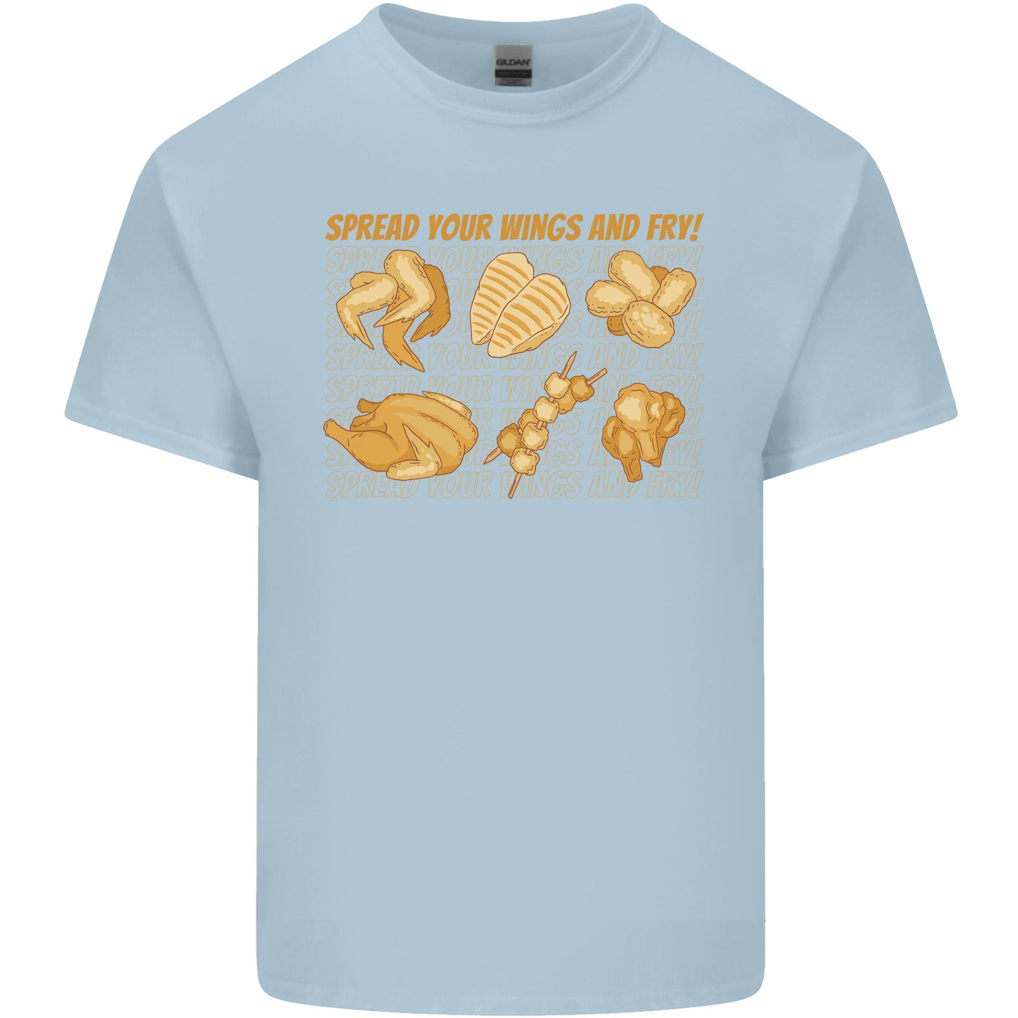 Spread Your Wings Fry Funny Chicken BBQ Unisexs Light Cotton TShirt S