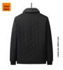 Men's Plus Velvet Fur Collar Winter Coat - Middle-Aged, Loose Fit Cotton Jacket