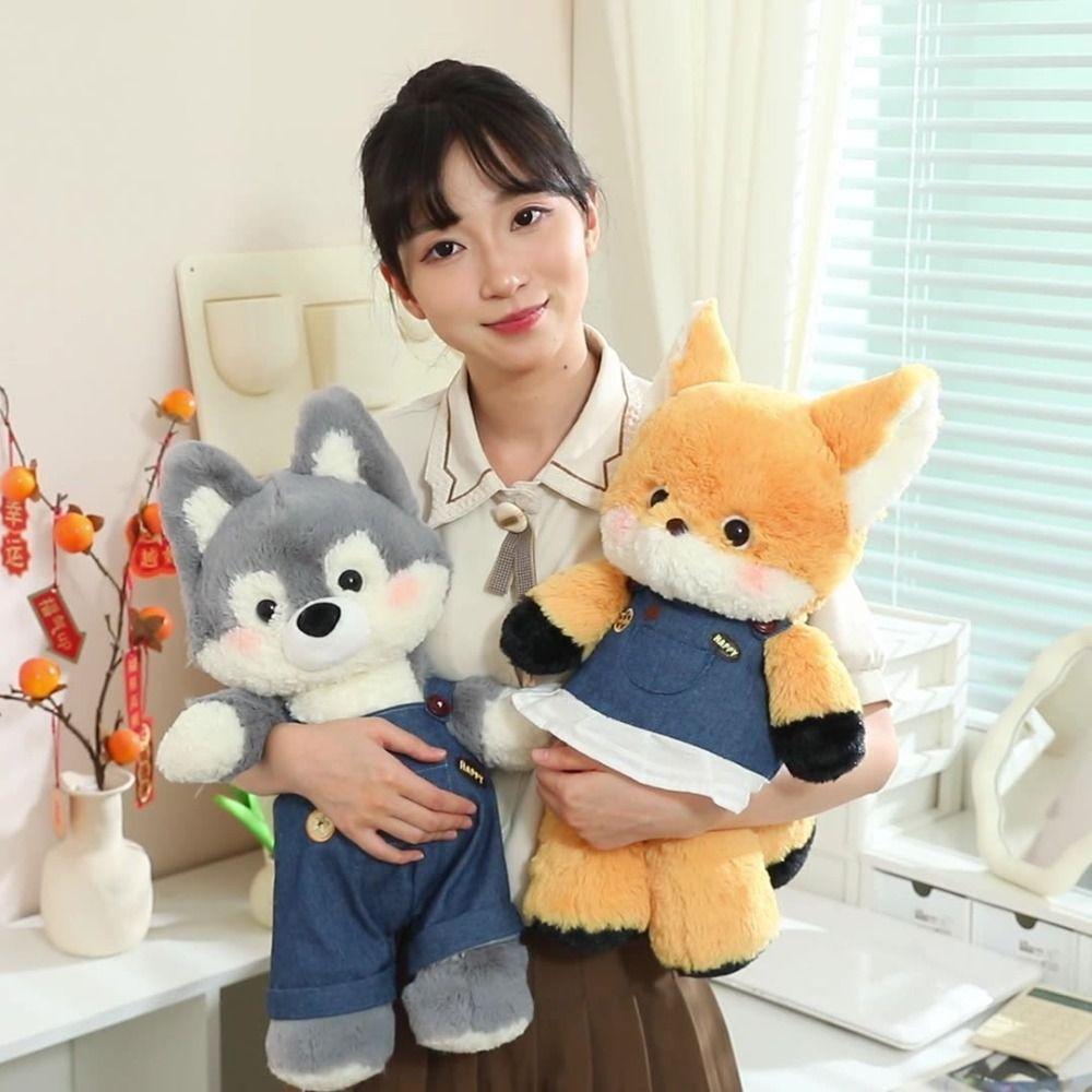 Wolf Husky Rabbit Bear Plush Forest Animal Stuffed Animal Doll Valentine's Day Gift