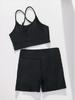 2024 New High Waist Solid Color Tankini Bikini Swimwear with Shorts