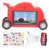 Kids Camera Red Built In WIFI Mini Size Push Type Design Touch Screen Operation Electronics Toys